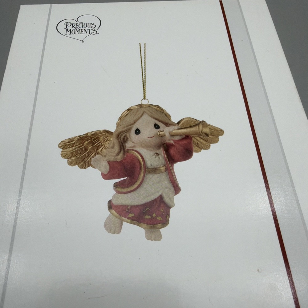 Annual Angel Ornament | Bringing Good News of Great Joy Annual Angel Bisque